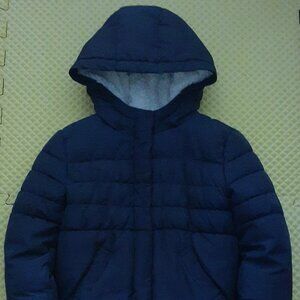 Frost Free Hooded Fleece Lined Storm Cuff Long Puffer Jacket Coat